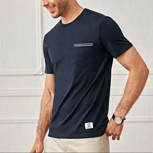 NWT Men’s SHEIN pocket tee navy size L